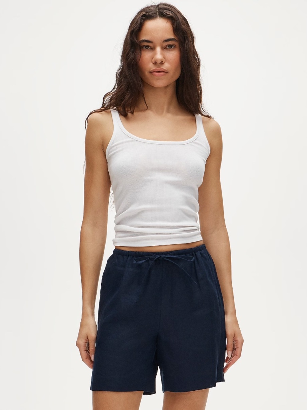 JCREW Cosmo Shorts In Linen Navy M